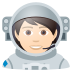 🧑🏻‍🚀 astronaut: light skin tone display on JoyPixels